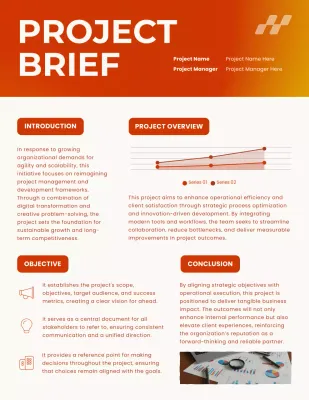 Orange Modern Project Document Letter