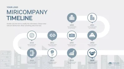 Roadmap infographic in gray and indigo