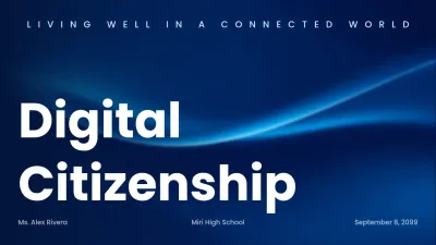 Blue Modern Digital Citizenship Guide