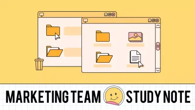 Trendy yellow and white marketing meeting minutes report