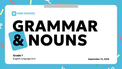 Blue Simple Grammar Guide Presentation