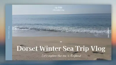 A simple travel vlog in light blue pastels