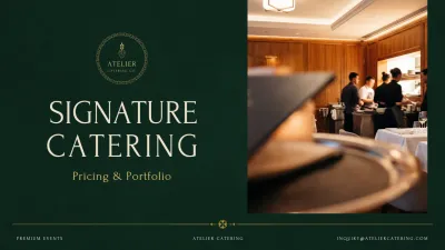 Green Classic Luxury Signature Catering Presentation