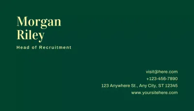 Green Classic Business Card
