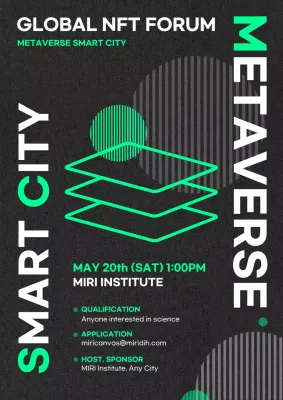 Simple IT poster in black and green