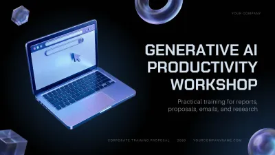 Blue Modern AI Workshop Guide Presentation