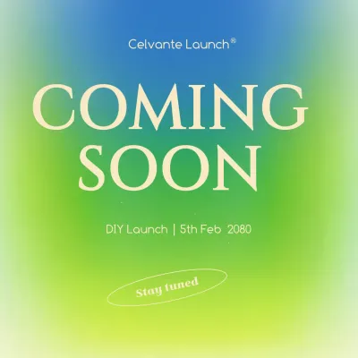 Colourful Modern Launch Announcement