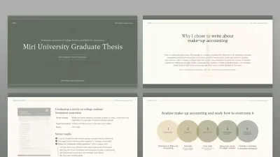 Presenting an accounting assignment with a dark green, calming look