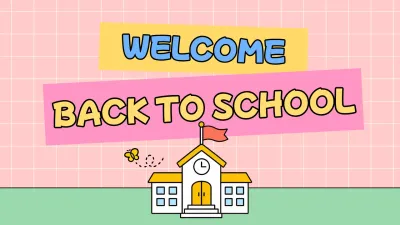 pink simple education announcement