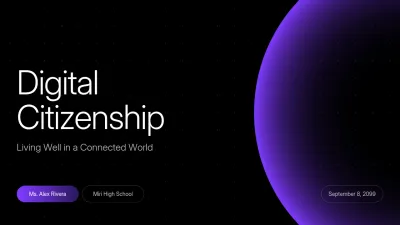 Purple Modern Digital Citizenship Lecture