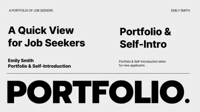 Grey Minimalist Portfolio Guide Presentation