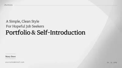 White Clean Portfolio Resume Presentation