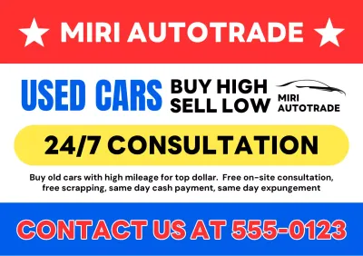 red bold car promotion