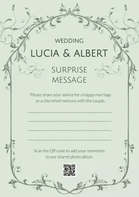 Green Elegant Wedding Invitation Card