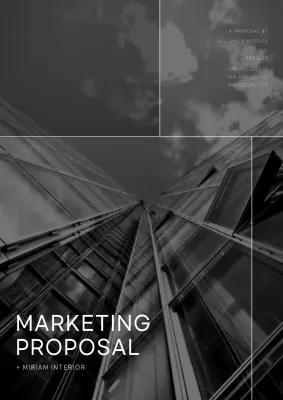 Business marketing proposal with a simple white and black concept